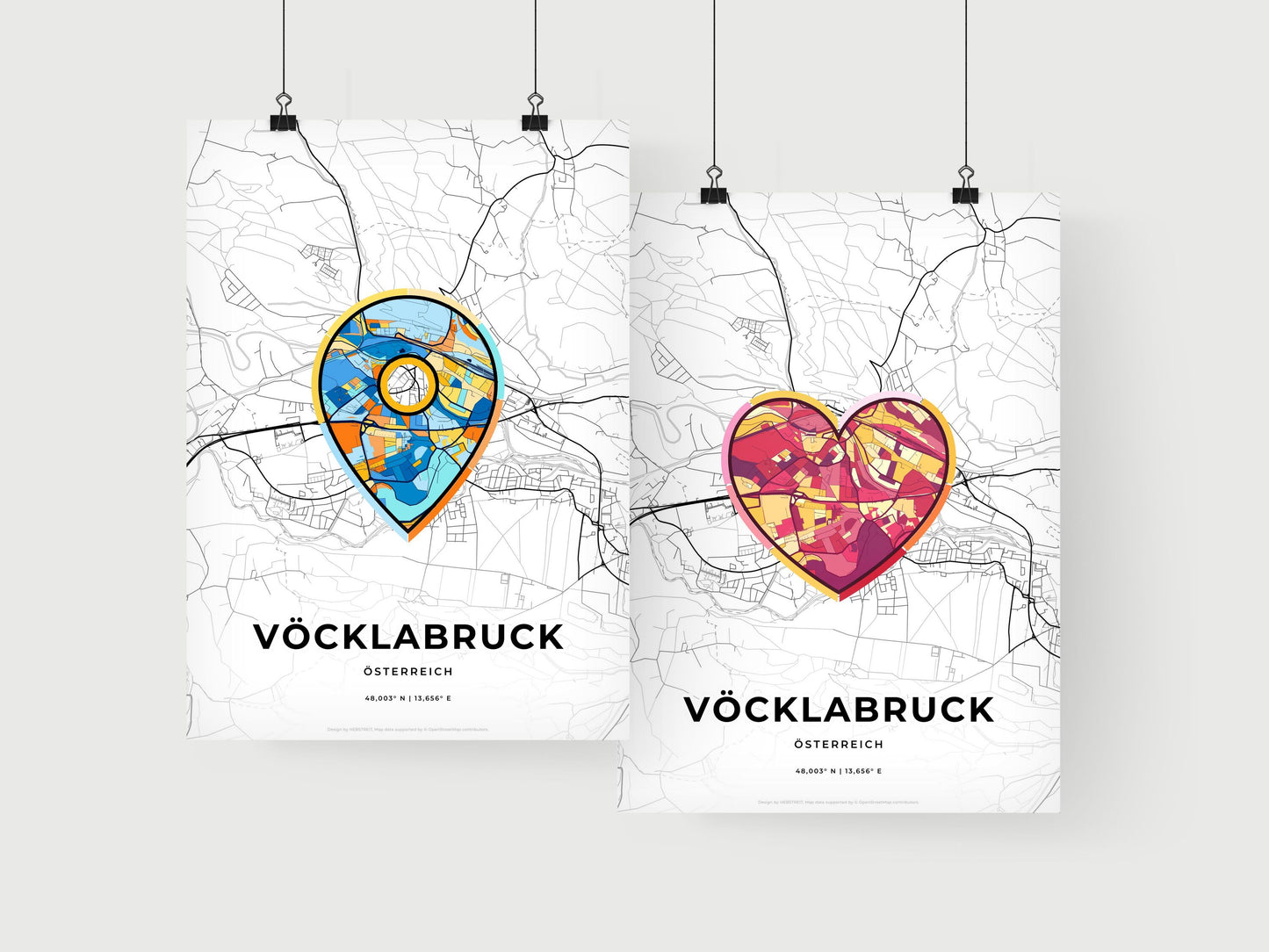 Vöcklabruck Austria art print for couples