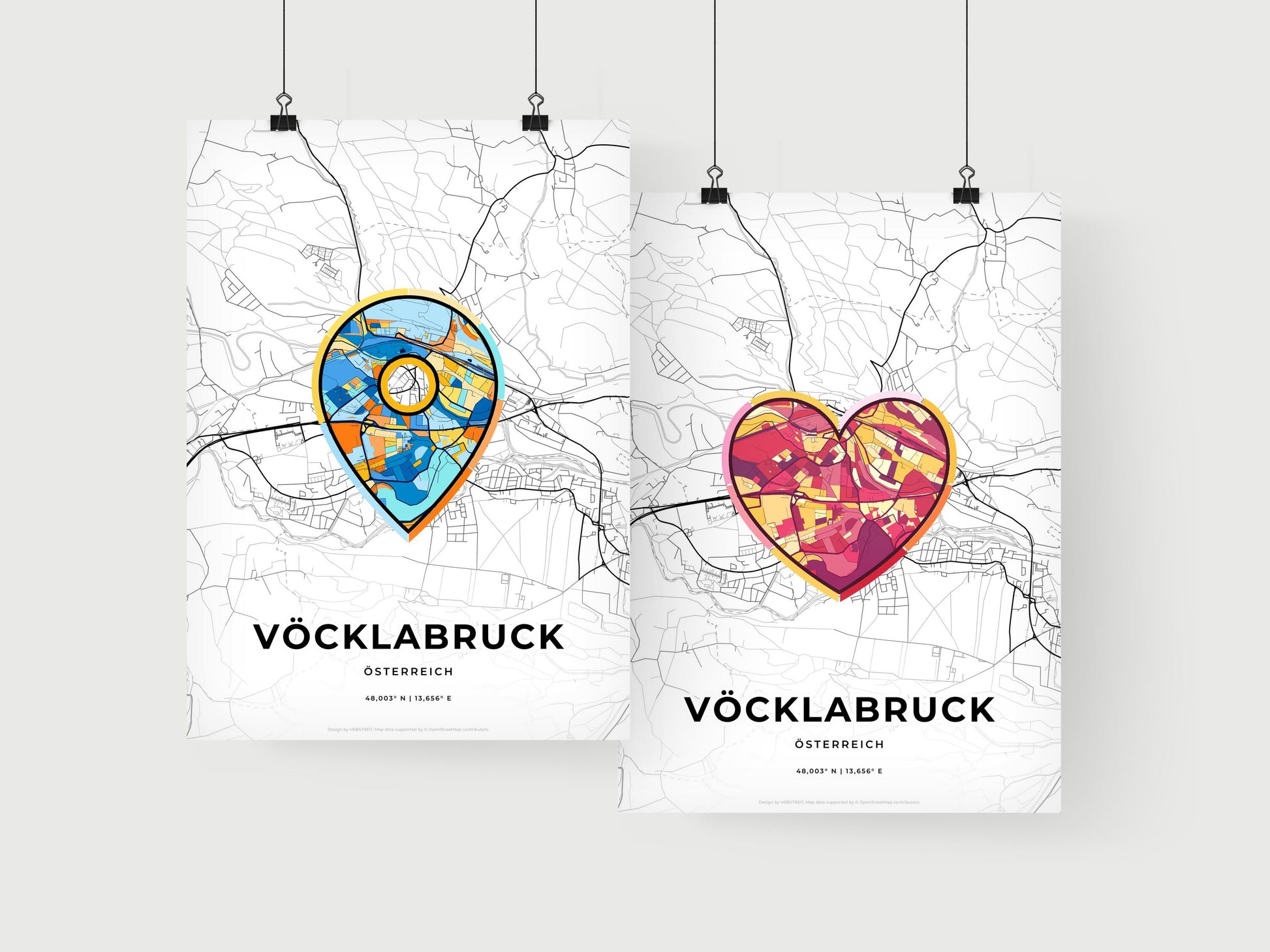Vöcklabruck Austria art print for couples