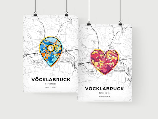 Vöcklabruck Austria art print for couples
