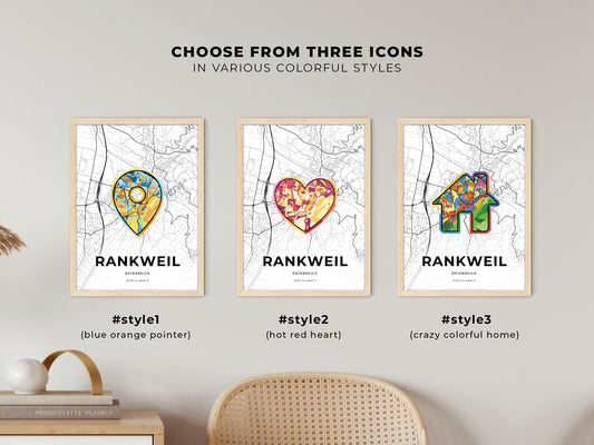 Rankweil Austria maps with colorful icons