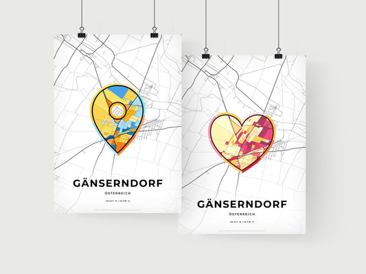 Gänserndorf Austria art print for couples