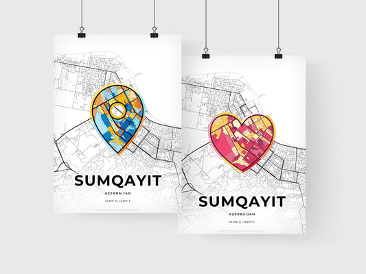 Sumqayit Azerbaijan art print for couples
