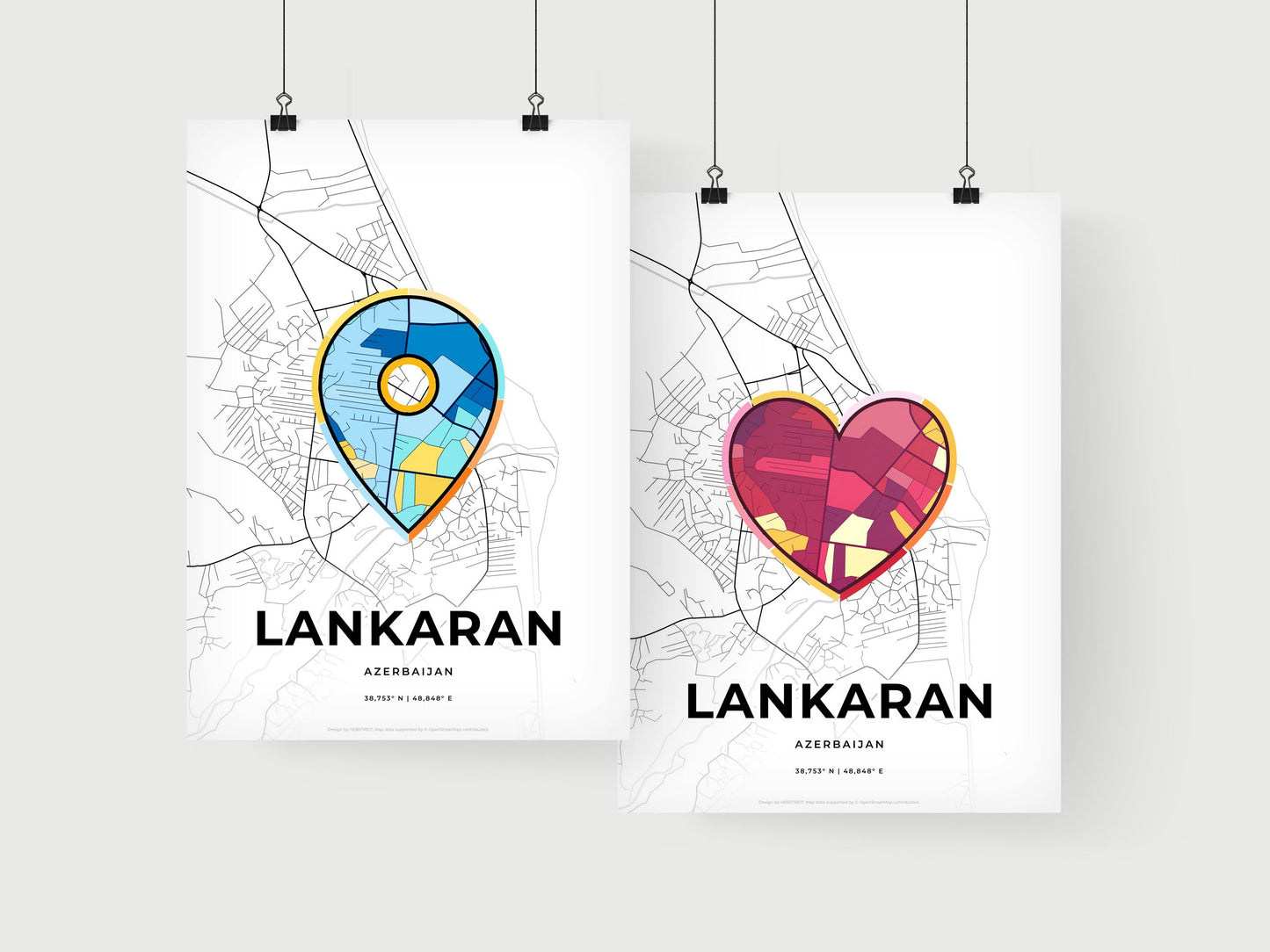 Lankaran Azerbaijan art print for couples
