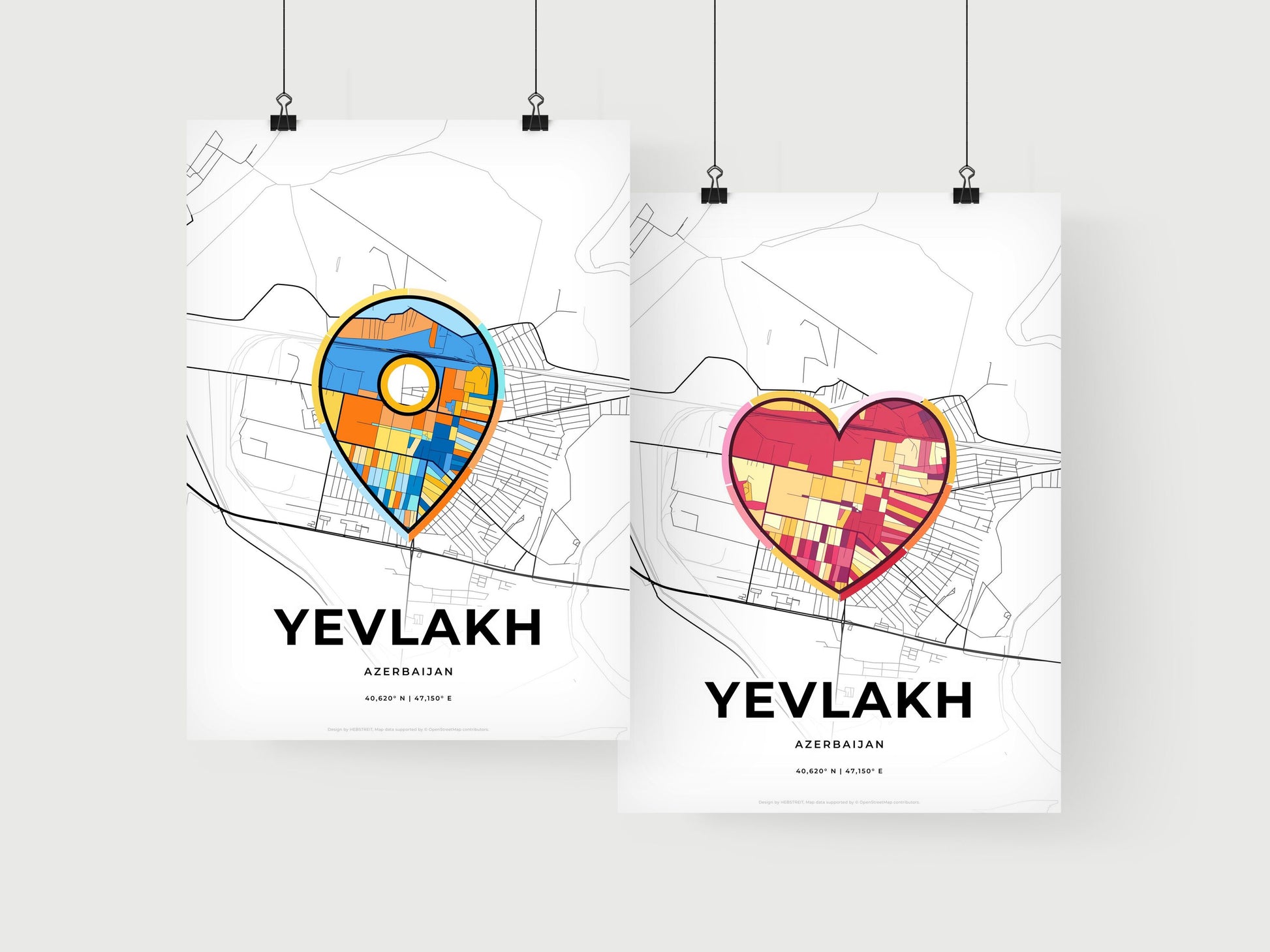 Yevlakh Azerbaijan art print for couples