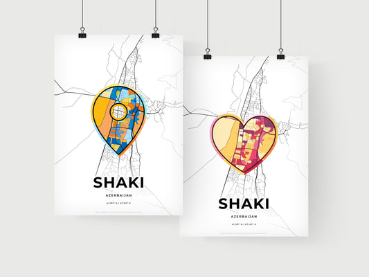 Shaki Azerbaijan art print for couples