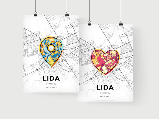 Lida Belarus art print for couples