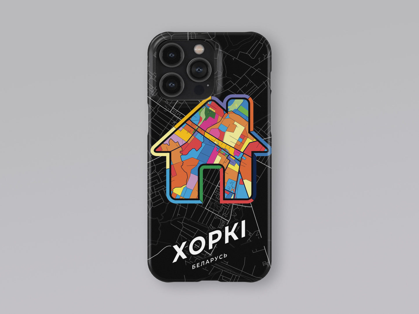 Хоркі Беларусь slim phone case with colorful icon 3