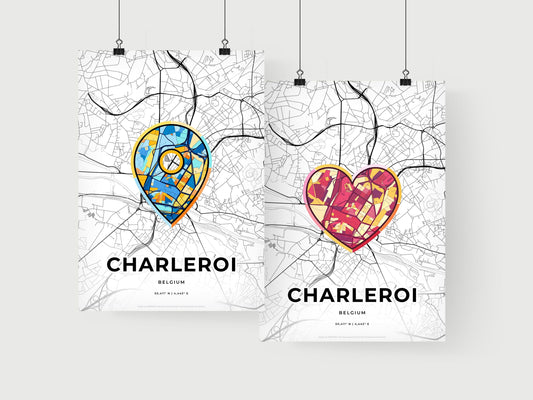 Charleroi Belgium art print for couples