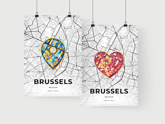 Brussels Belgium art print for couples