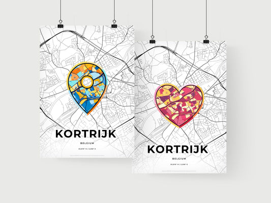 Kortrijk Belgium art print for couples
