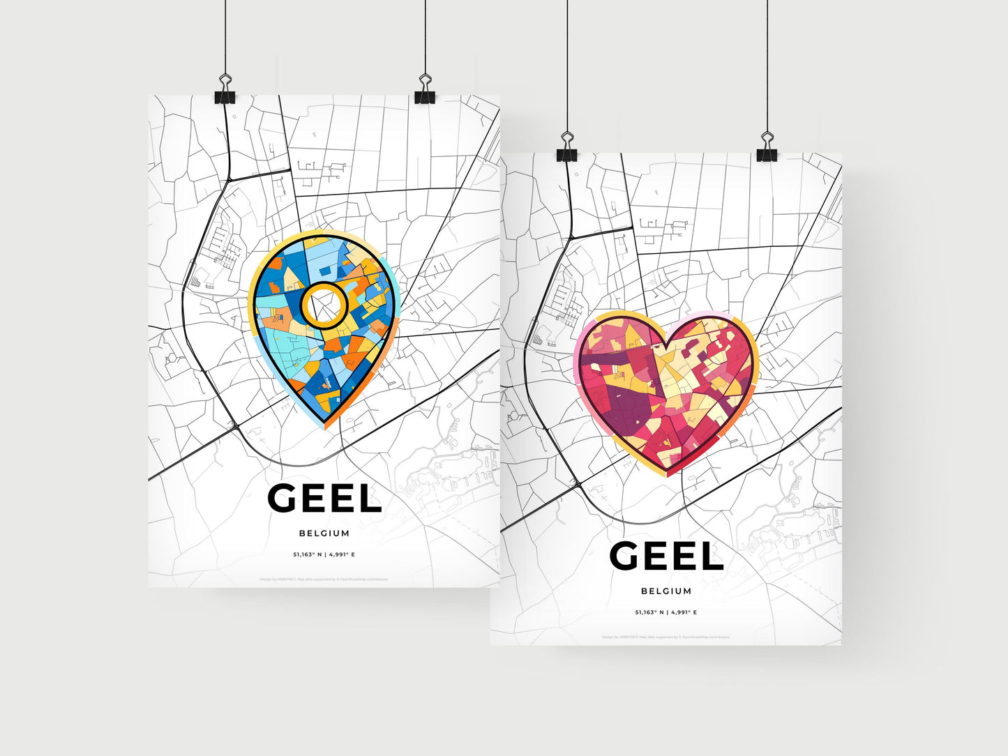 Geel Belgium art print for couples