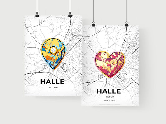 Halle Belgium art print for couples