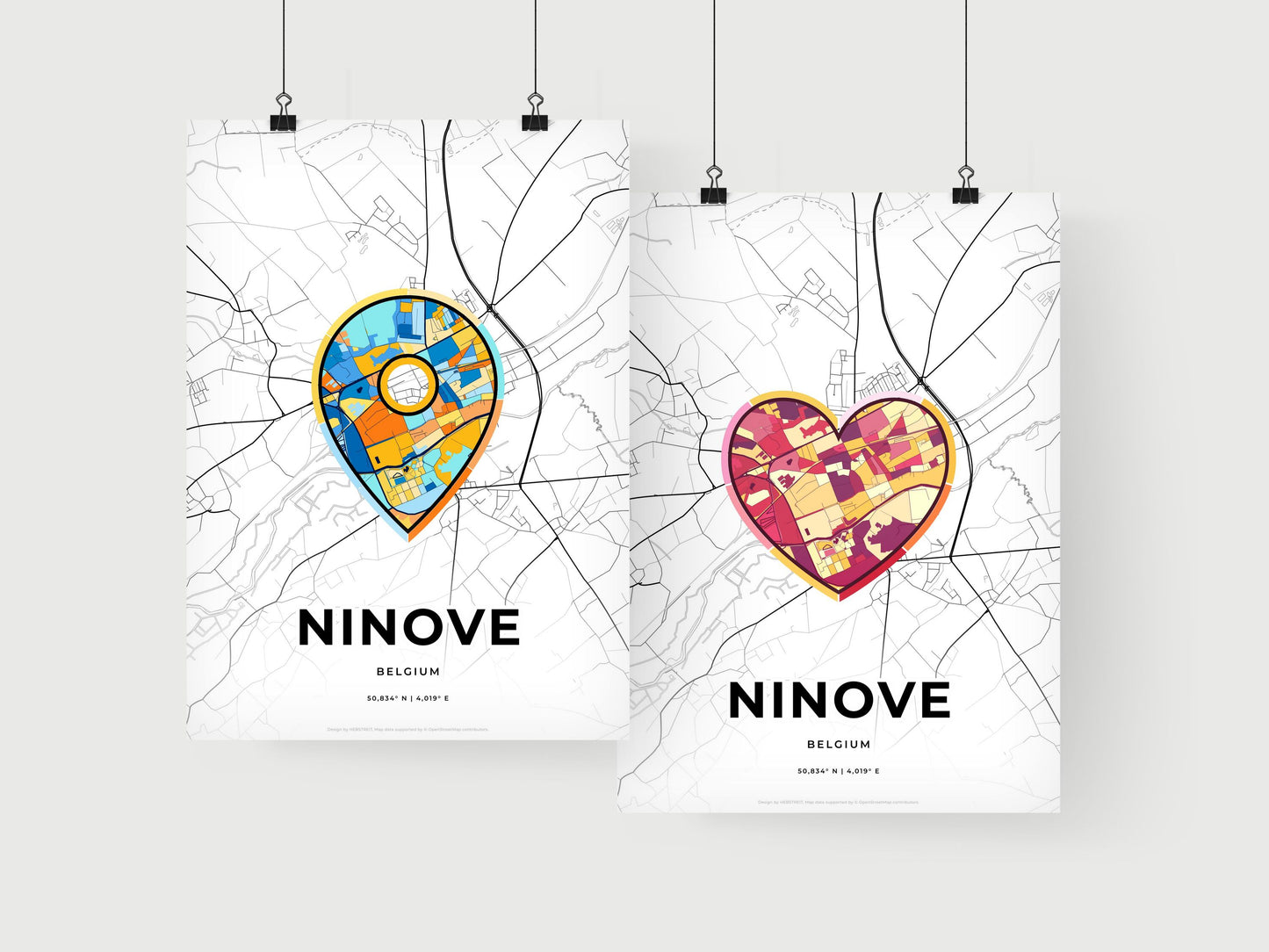 Ninove Belgium art print for couples