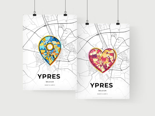 Ypres Belgium art print for couples