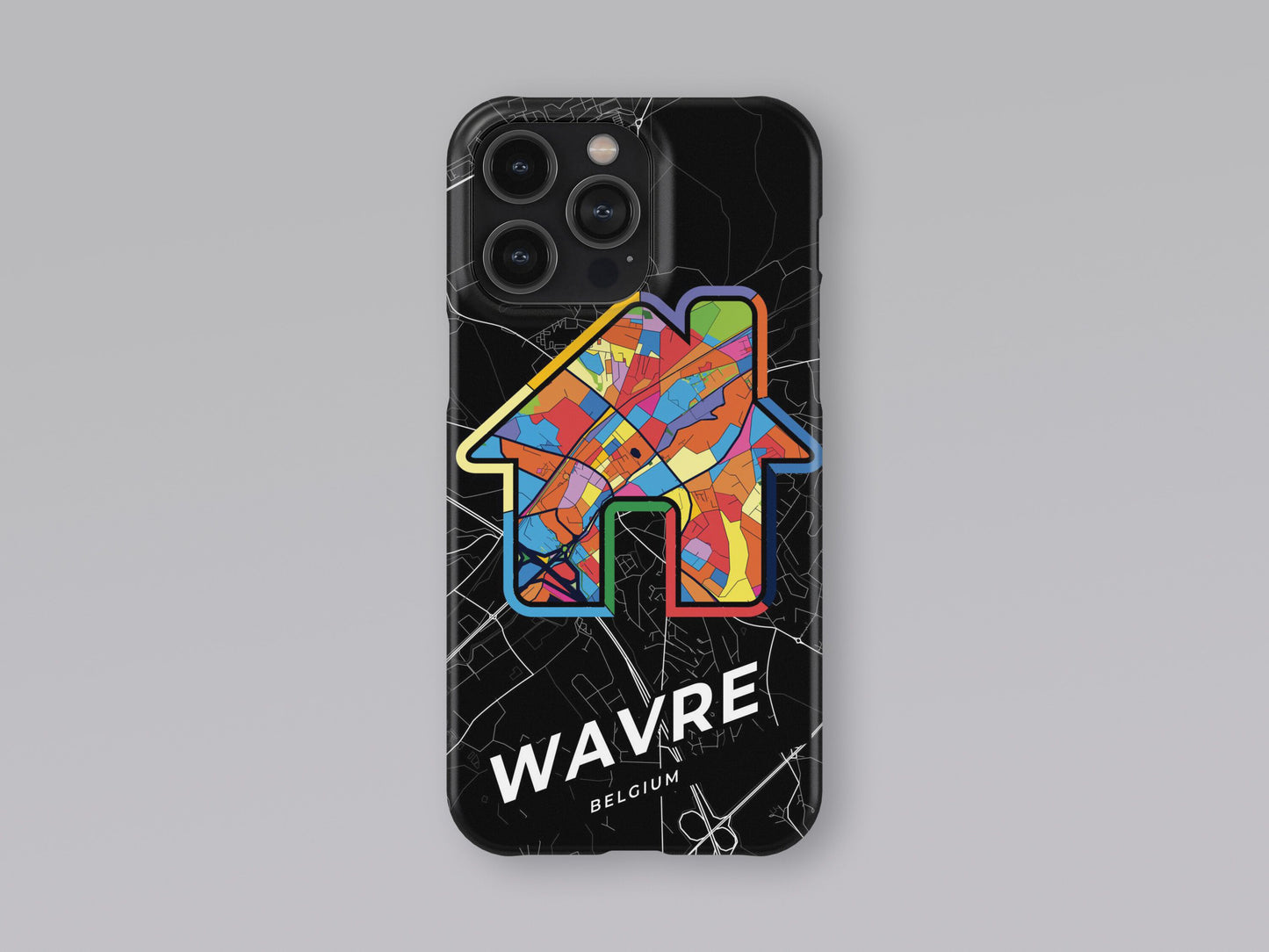 Wavre Belgium slim phone case with colorful icon 3
