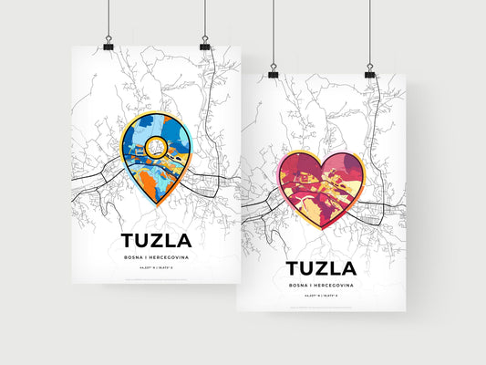Tuzla Bosnia And Herzegovina art print for couples