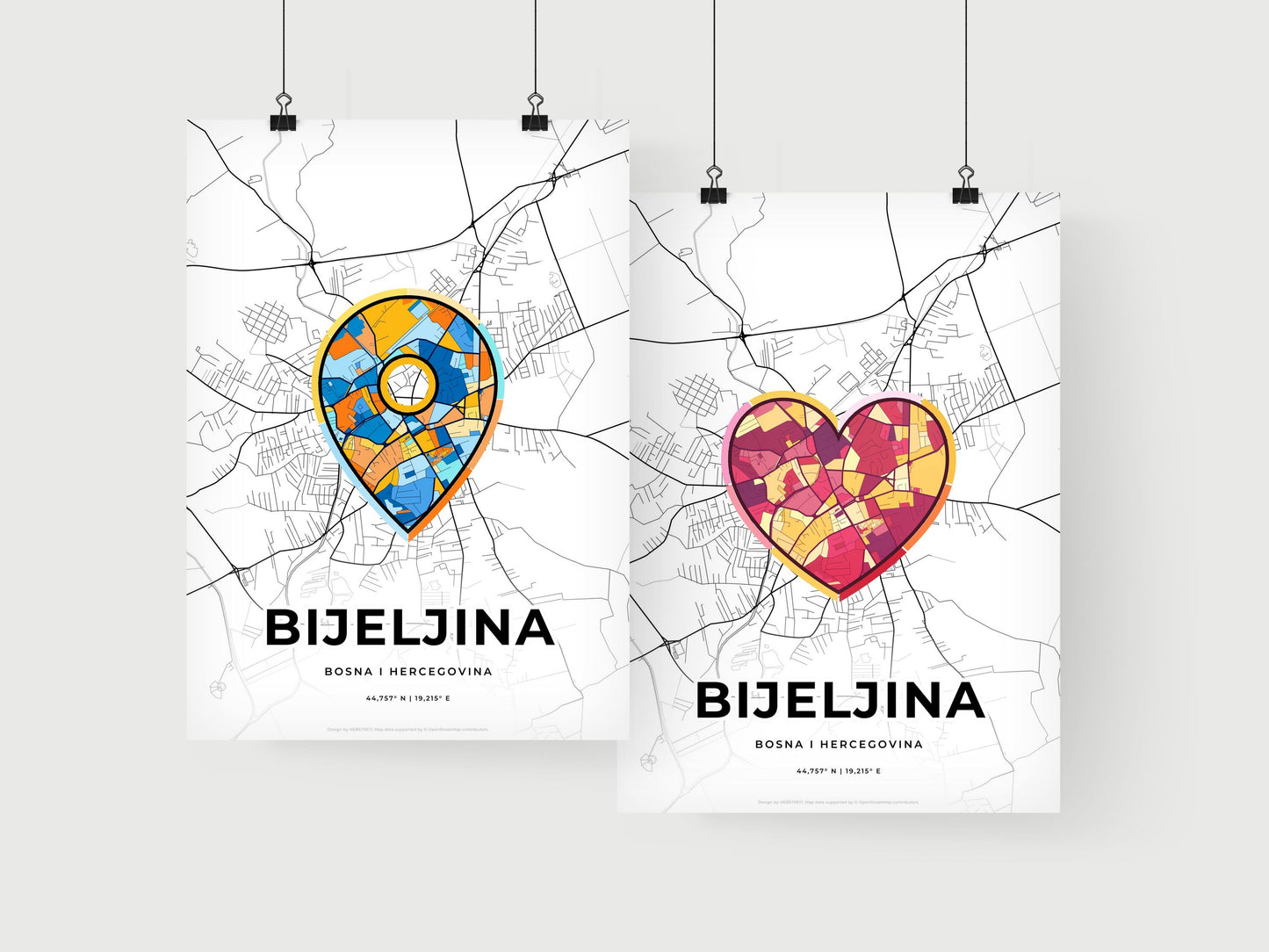 Bijeljina Bosnia And Herzegovina art print for couples