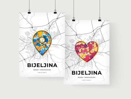 Bijeljina Bosnia And Herzegovina art print for couples