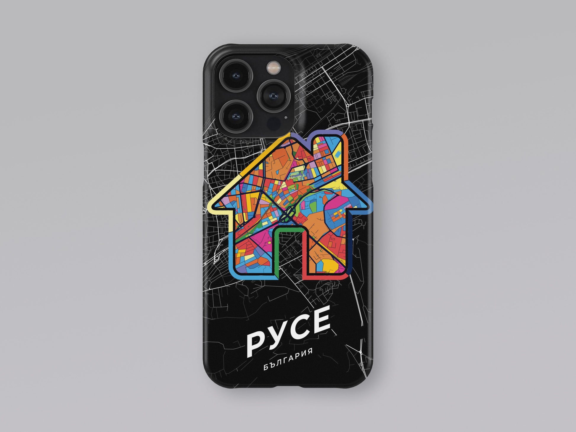 Русе България slim phone case with colorful icon 3