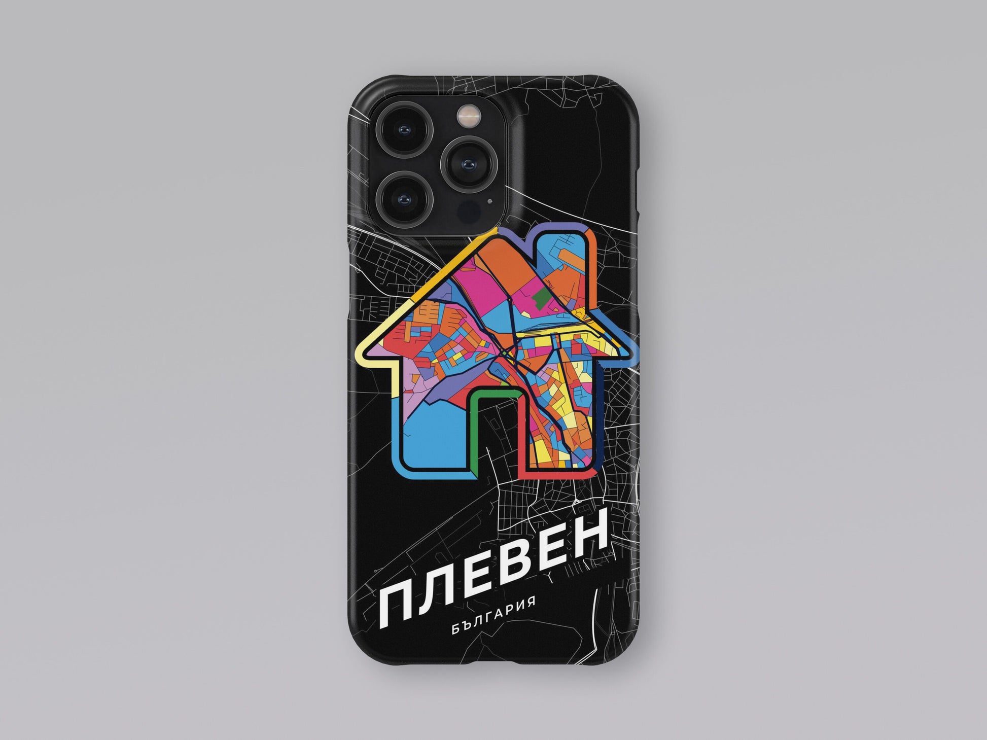 Плевен България slim phone case with colorful icon 3