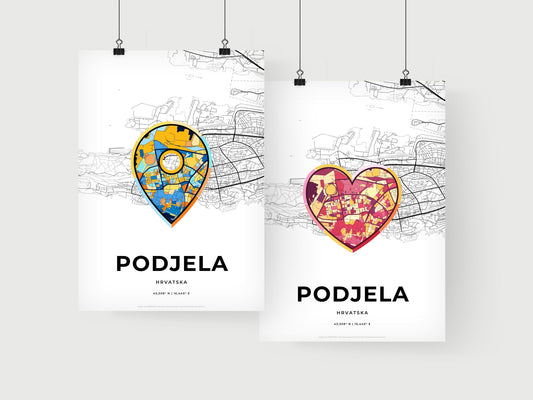 Split Croatia art print for couples