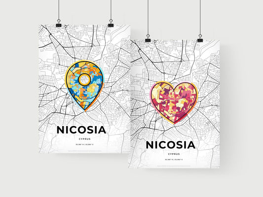 Nicosia Cyprus art print for couples