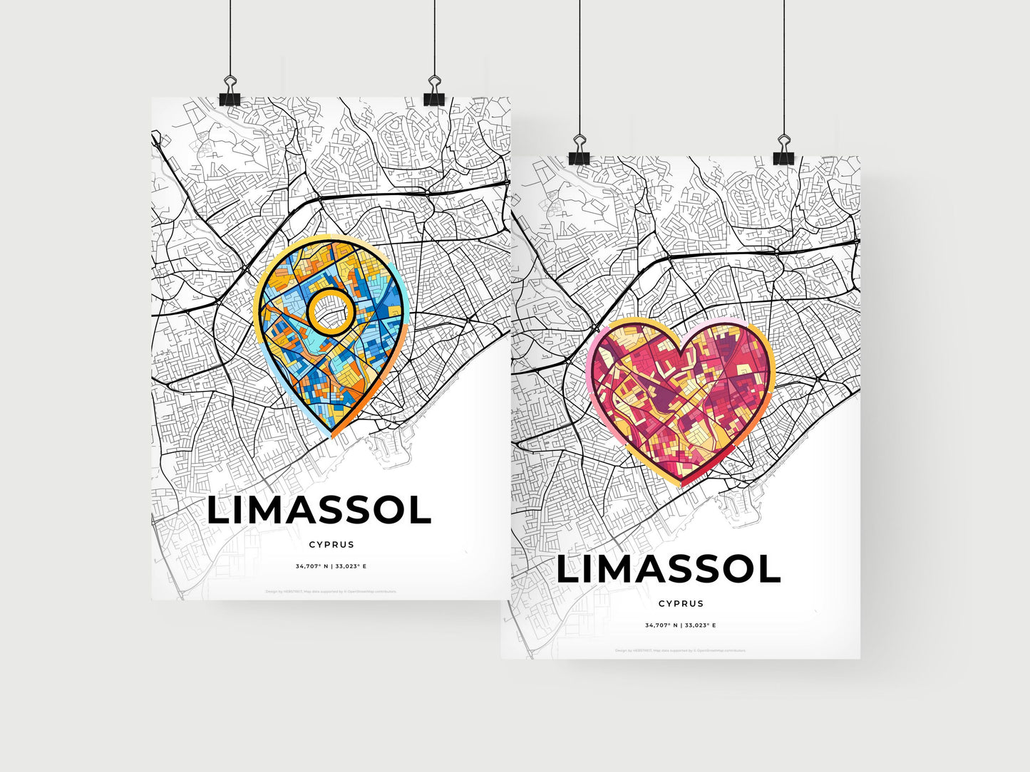 Limassol Cyprus art print for couples