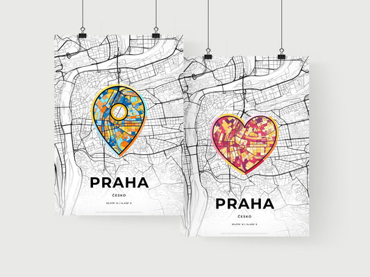 Prague Czechia art print for couples