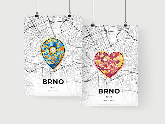 Brno Czechia art print for couples