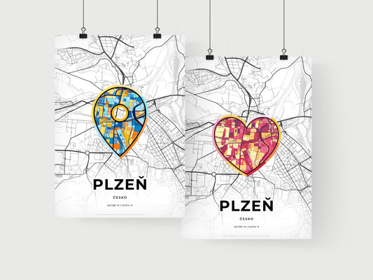 Plzeň Czechia art print for couples