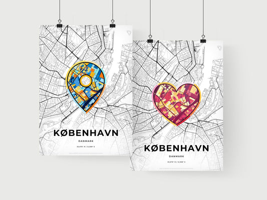 Copenhagen Denmark art print for couples