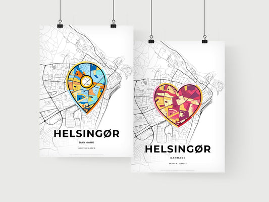 Helsingør Denmark art print for couples