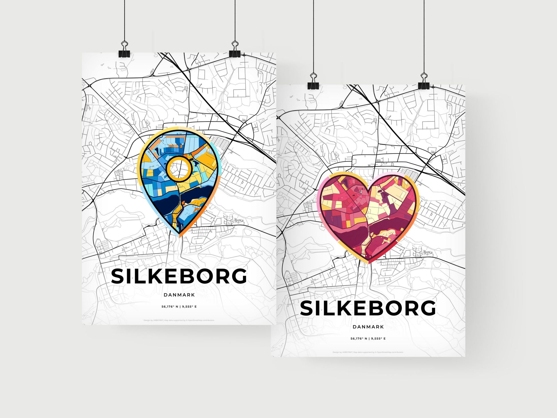 Silkeborg Denmark art print for couples