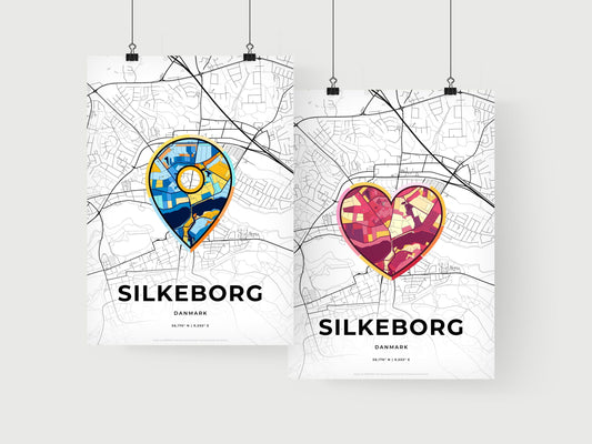 Silkeborg Denmark art print for couples