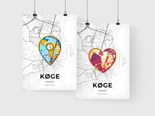 Køge Denmark art print for couples
