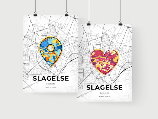 Slagelse Denmark art print for couples