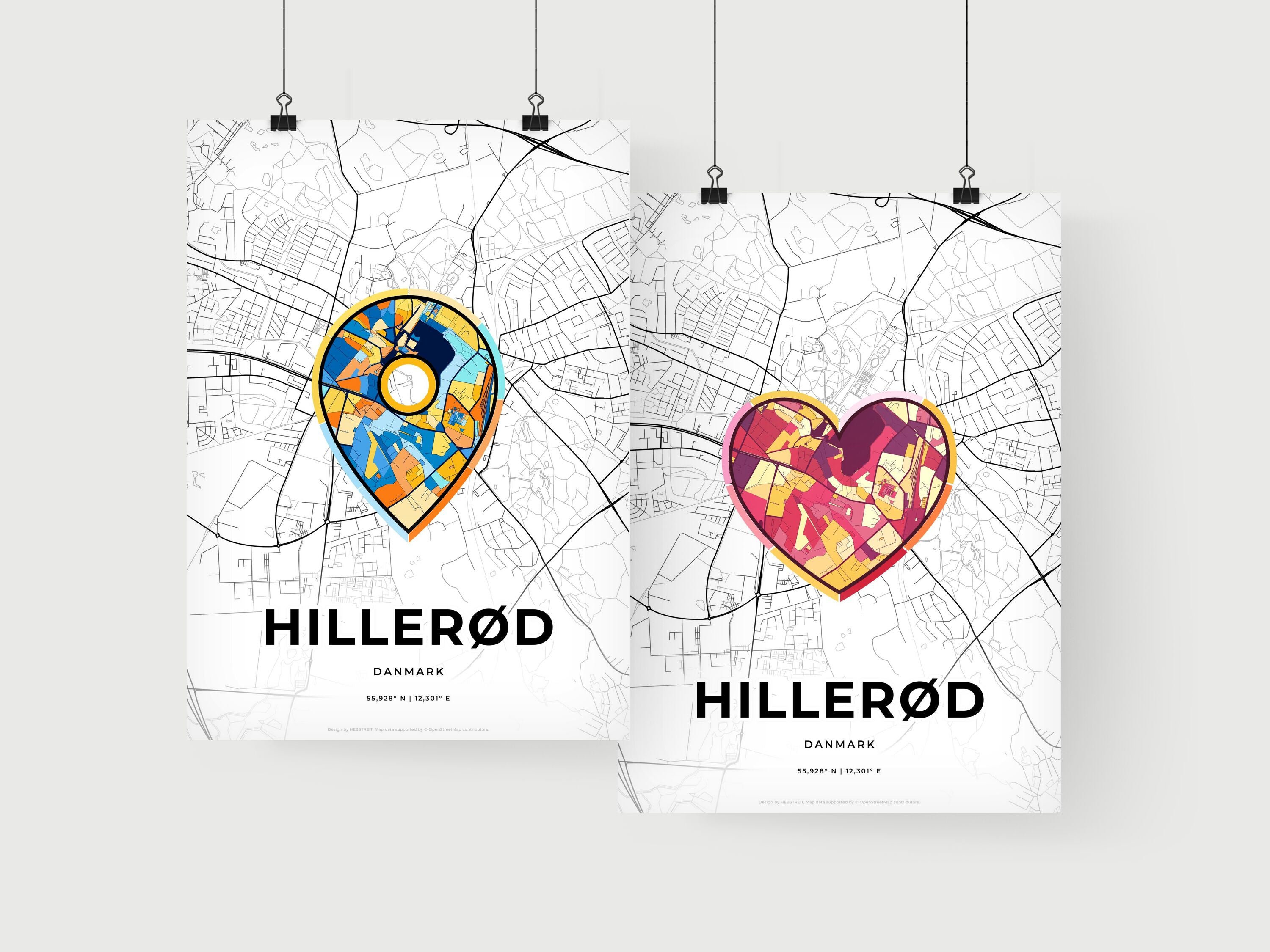 Hillerød Denmark Art Map – HEBSTREIT