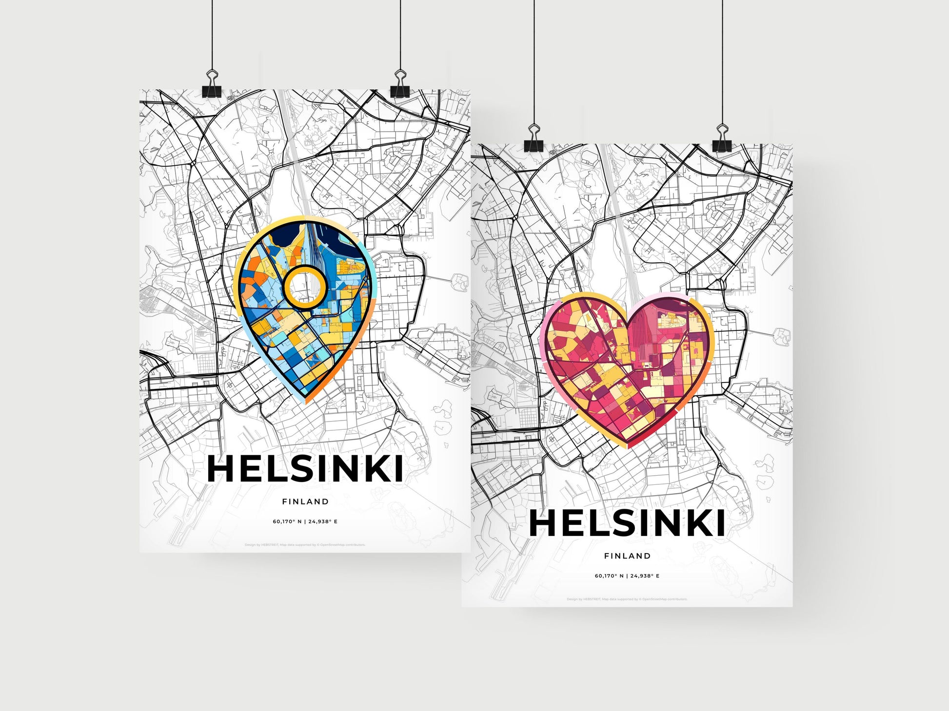 Helsinki Finland art print for couples