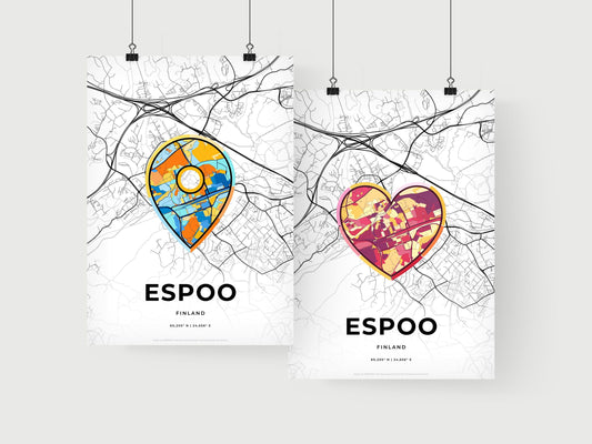 Espoo Finland art print for couples