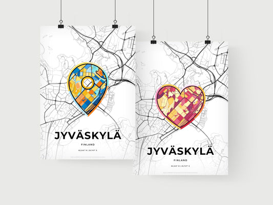 Jyväskylä Finland art print for couples