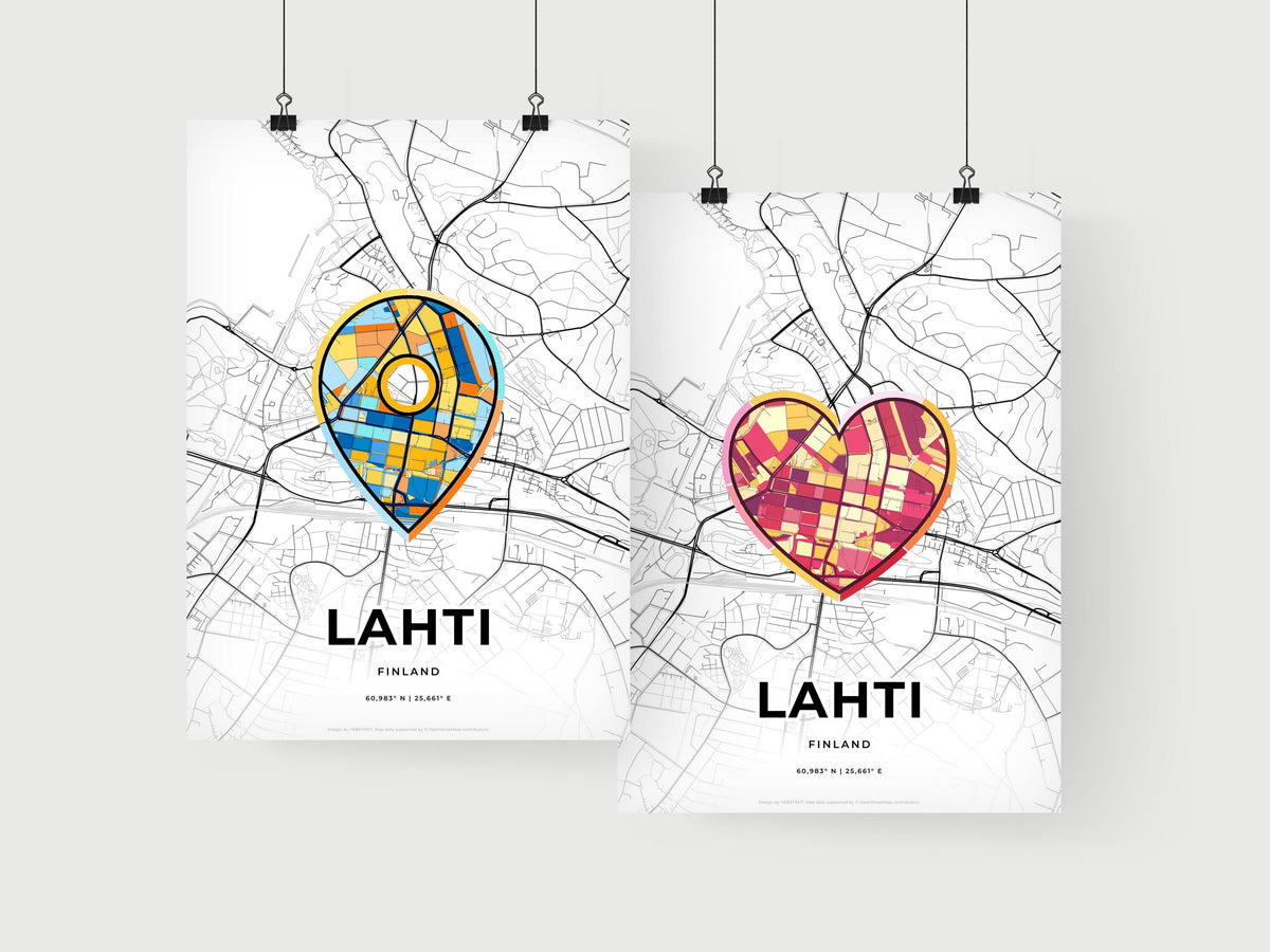 Lahti Finland art print for couples