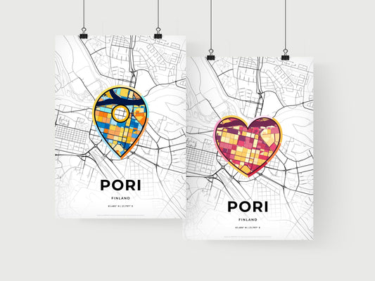 Pori Finland art print for couples