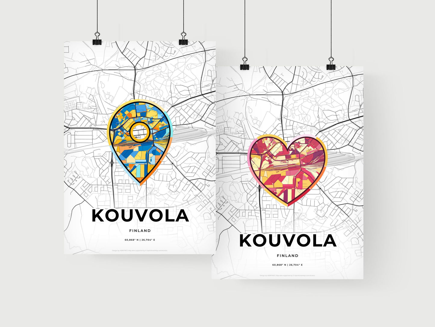 Kouvola Finland art print for couples