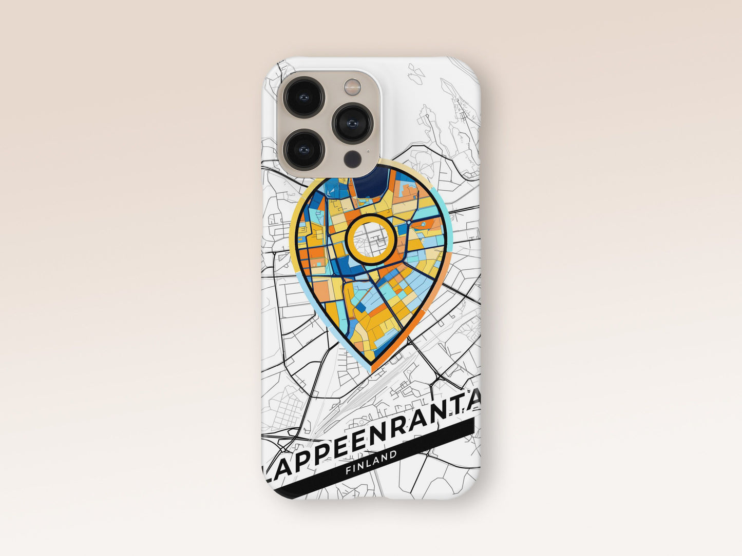 Lappeenranta Finland slim phone case with colorful icon. Birthday, wedding or housewarming gift. Couple match cases. 1