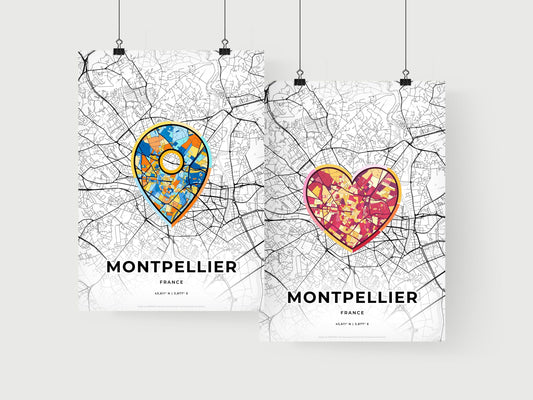 Montpellier France art print for couples
