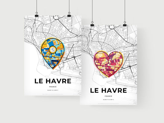 Le Havre France art print for couples