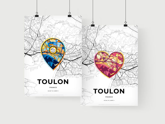 Toulon France art print for couples