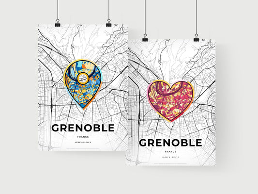 Grenoble France art print for couples