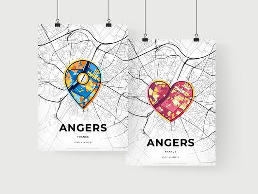Angers France art print for couples