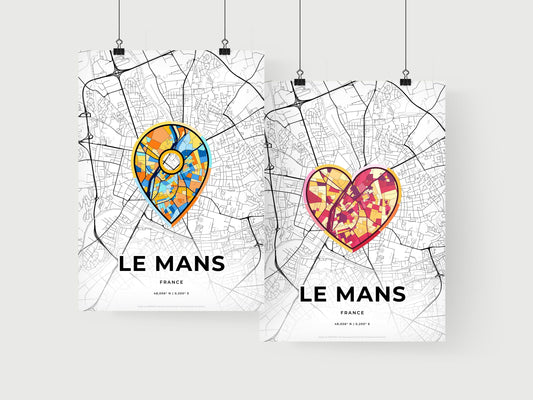Le Mans France art print for couples